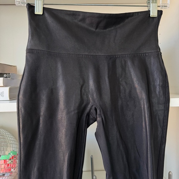 SPANX Black Faux Leather Leggings - Picture 4 of 7